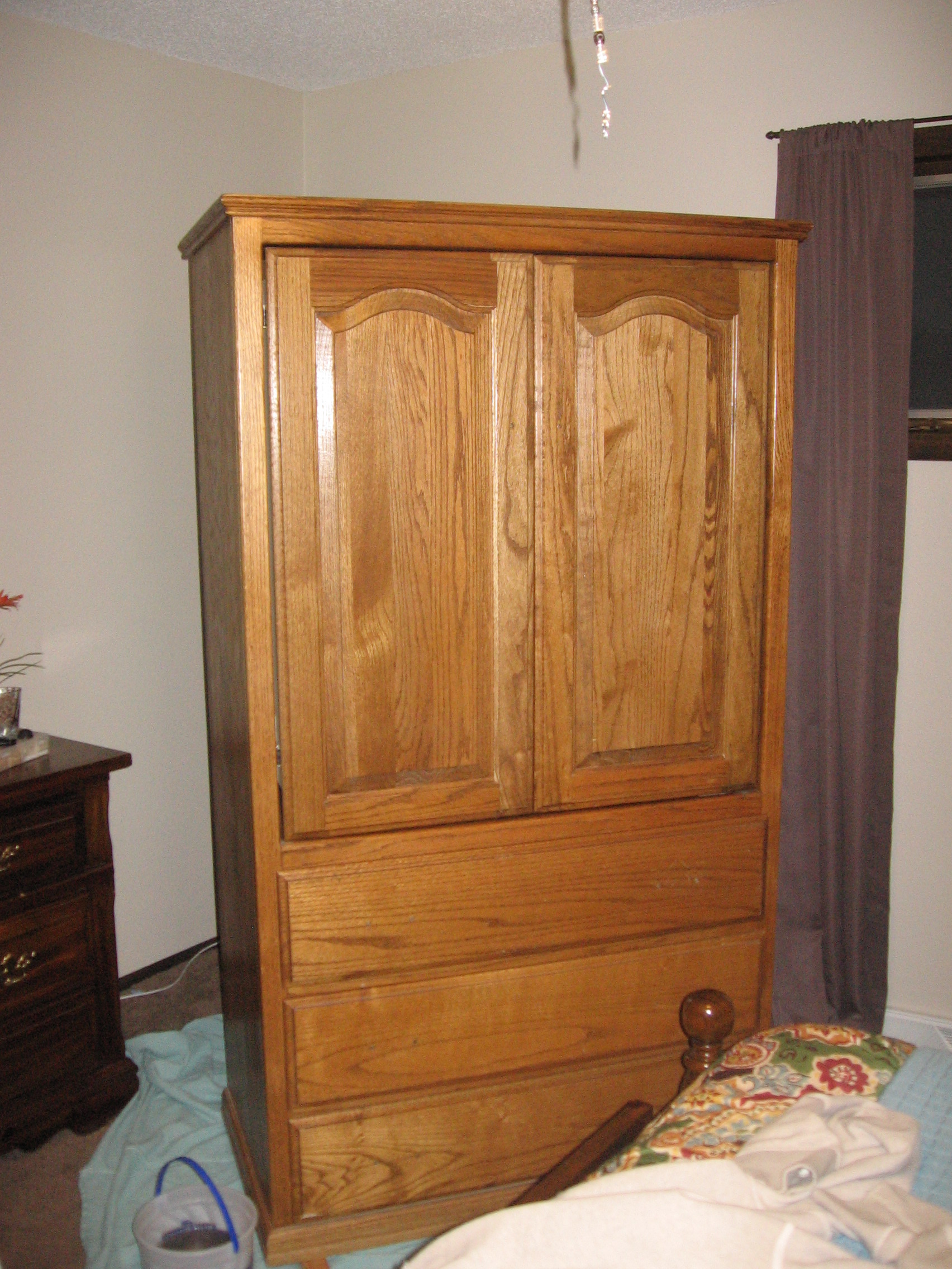 Armoire into Sewing Center